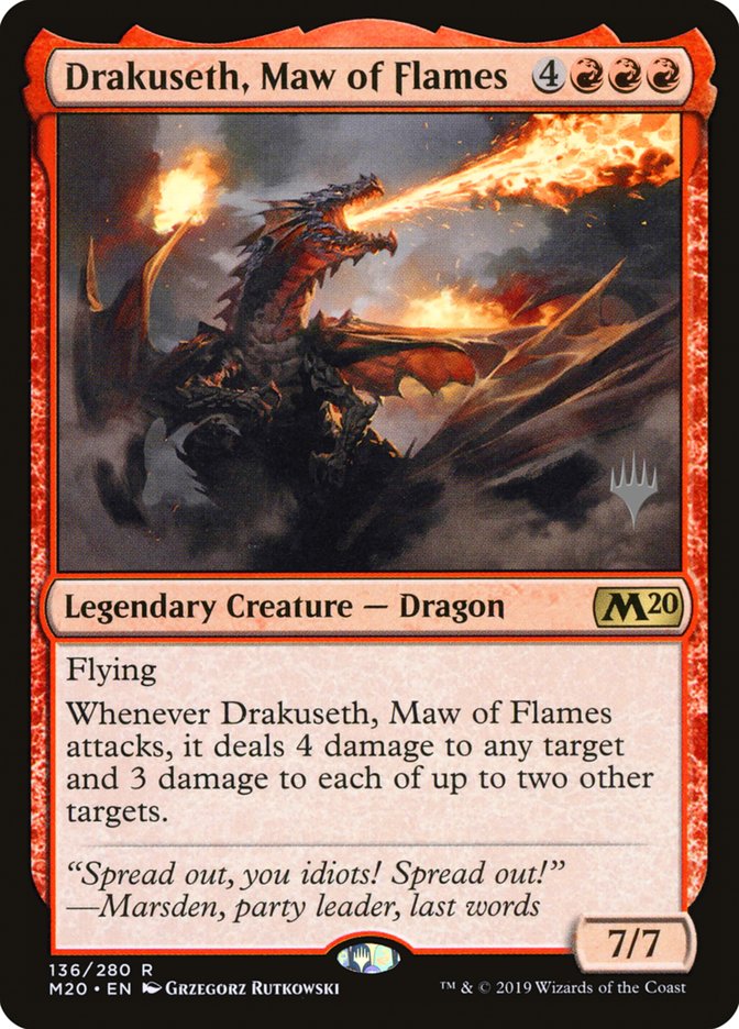 Drakuseth, Maw of Flames (Promo Pack) [Core Set 2020 Promos] (PM20 136P)