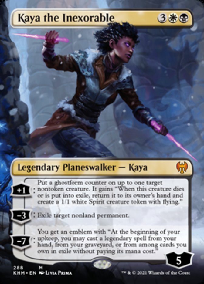 Kaya the Inexorable (Borderless) [Kaldheim] (KHM 288)