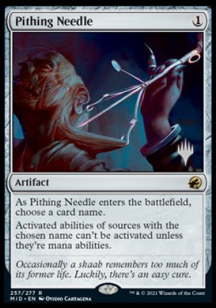 Pithing Needle (Promo Pack) [Innistrad: Midnight Hunt Promo Pack] (PMID 257)