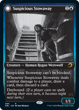 Suspicious Stowaway // Seafaring Werewolf [Innistrad: Double Feature] (DBL 80)