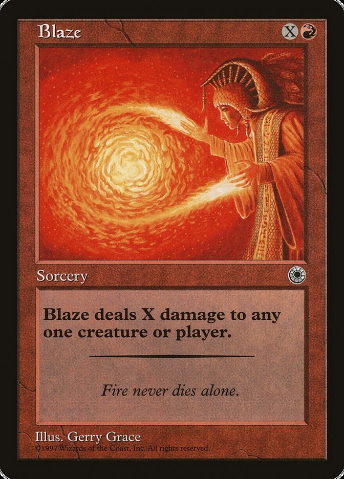 Blaze (With Flavor Text) [Portal] (POR 118)