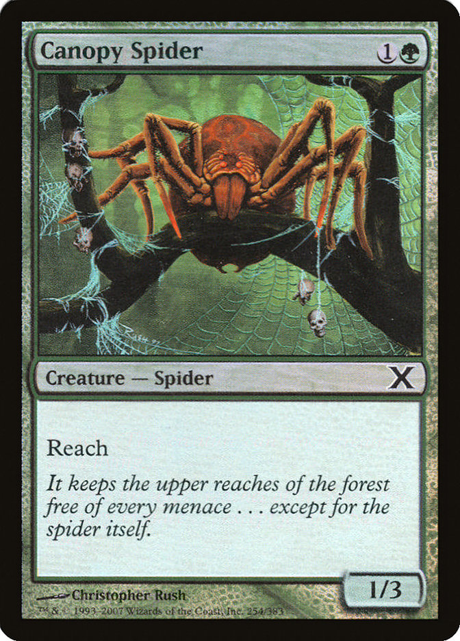 Canopy Spider (Premium Foil) [Tenth Edition] (10E 254)