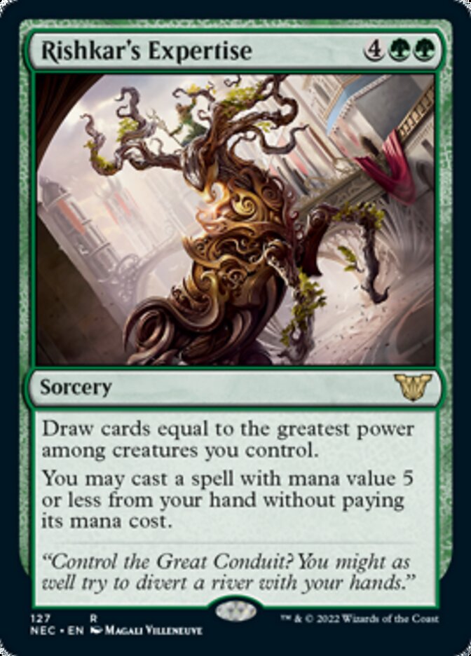 Rishkar's Expertise [Kamigawa: Neon Dynasty Commander] (NEC 127)