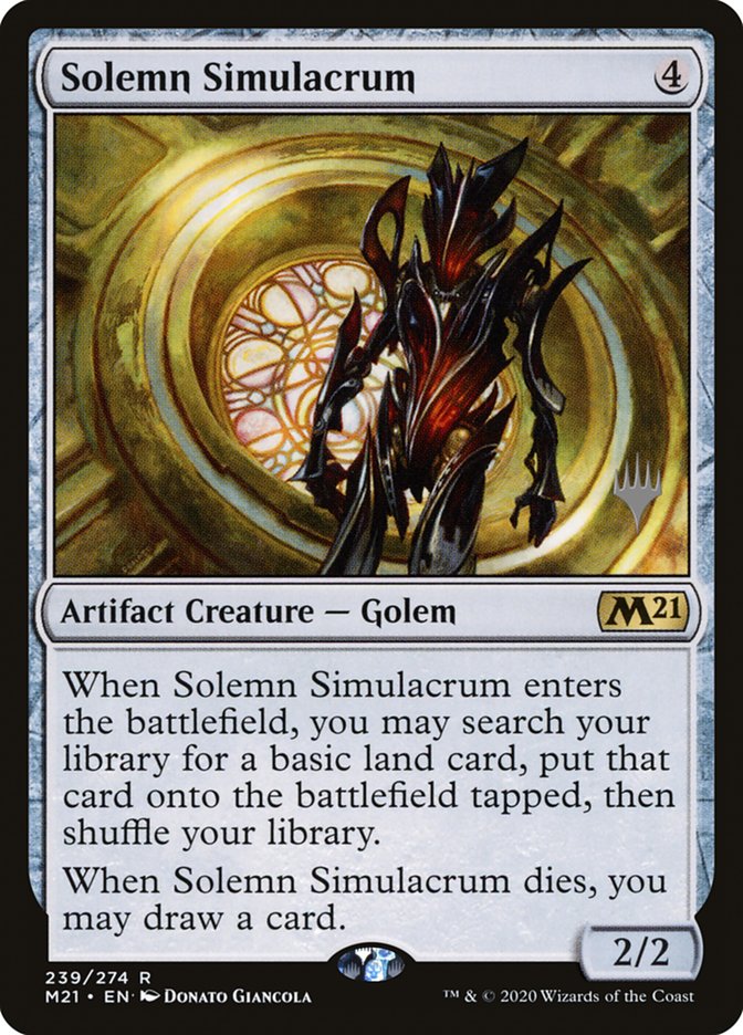 Solemn Simulacrum (Promo Pack) [Core Set 2021 Promos] (PM21 239P)