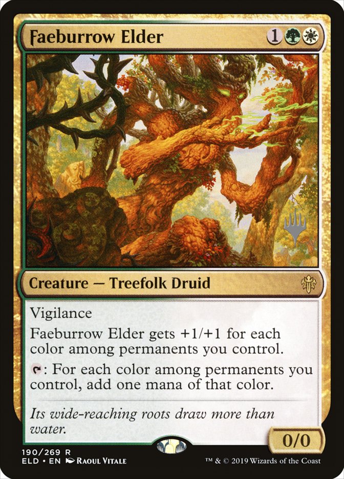 Faeburrow Elder (Promo Pack) [Throne of Eldraine Promos] (PELD 190P)