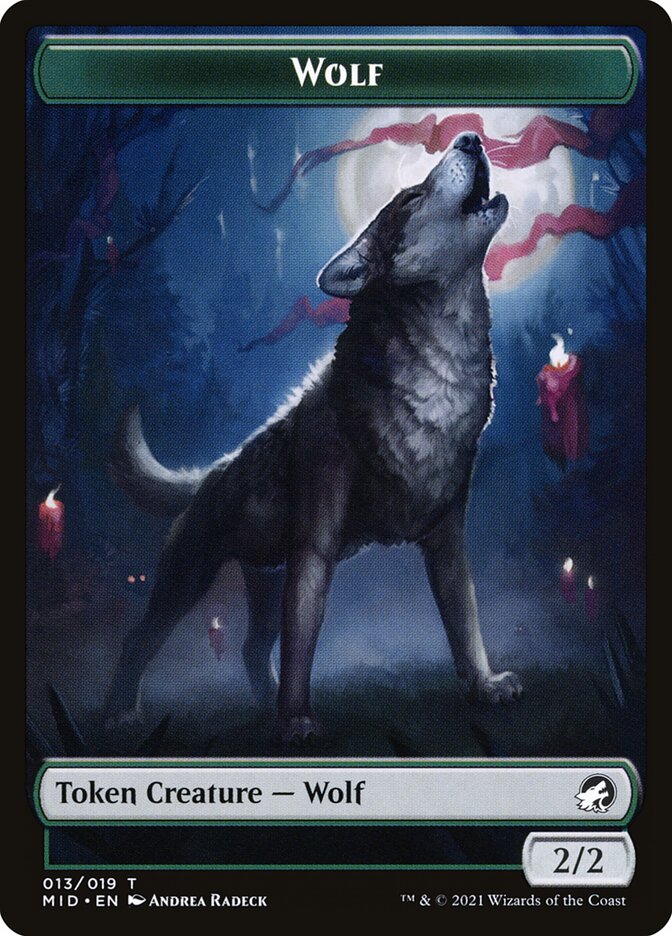 Wolf (014) // Treasure (015) Double-sided Token [Challenger Decks 2022 Tokens]