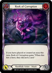 Reek of Corruption (Blue) [EVR115] 1st Edition Rainbow Foil