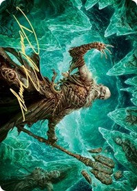 Draugr Necromancer Art Card (Gold-Stamped Signature) [Kaldheim: Art Series] (AKHM 86)