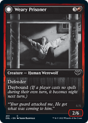 Weary Prisoner // Wrathful Jailbreaker [Innistrad: Double Feature] (DBL 451)