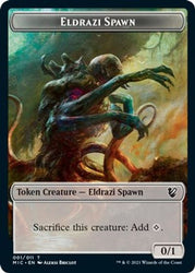 Eldrazi Spawn // Human Soldier Double-sided Token [Innistrad: Midnight Hunt Commander] (TMIC 1)