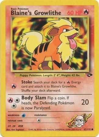 Blaine's Growlithe (62/132) [Gym Challenge]