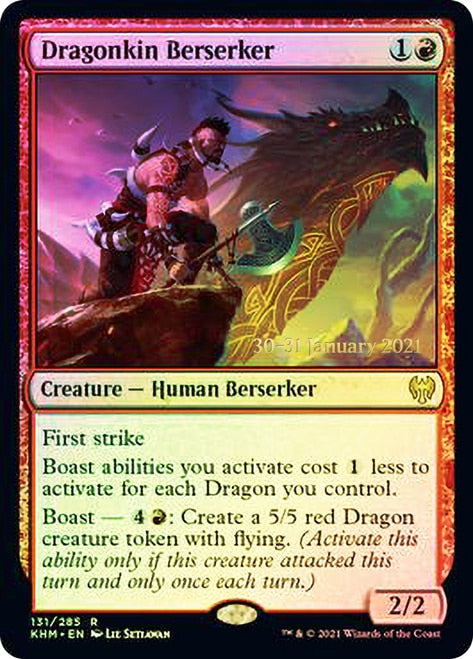 Dragonkin Berserker  [Kaldheim Prerelease Promos] (PKHM 131)