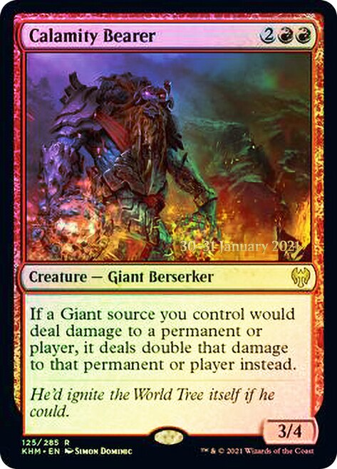 Calamity Bearer  [Kaldheim Prerelease Promos] (PKHM 125)