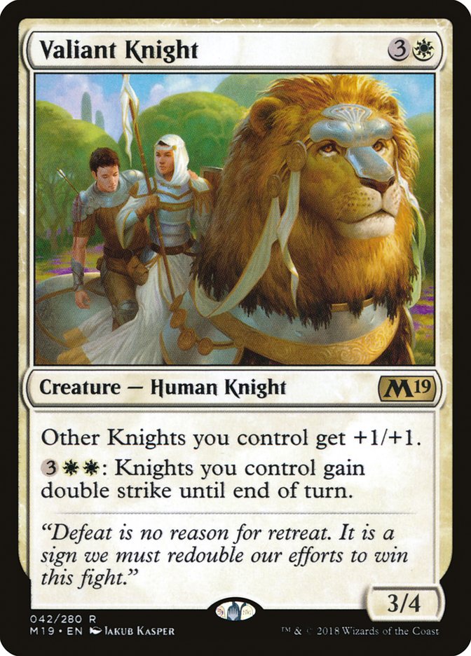Valiant Knight [Core Set 2019] (M19 42)