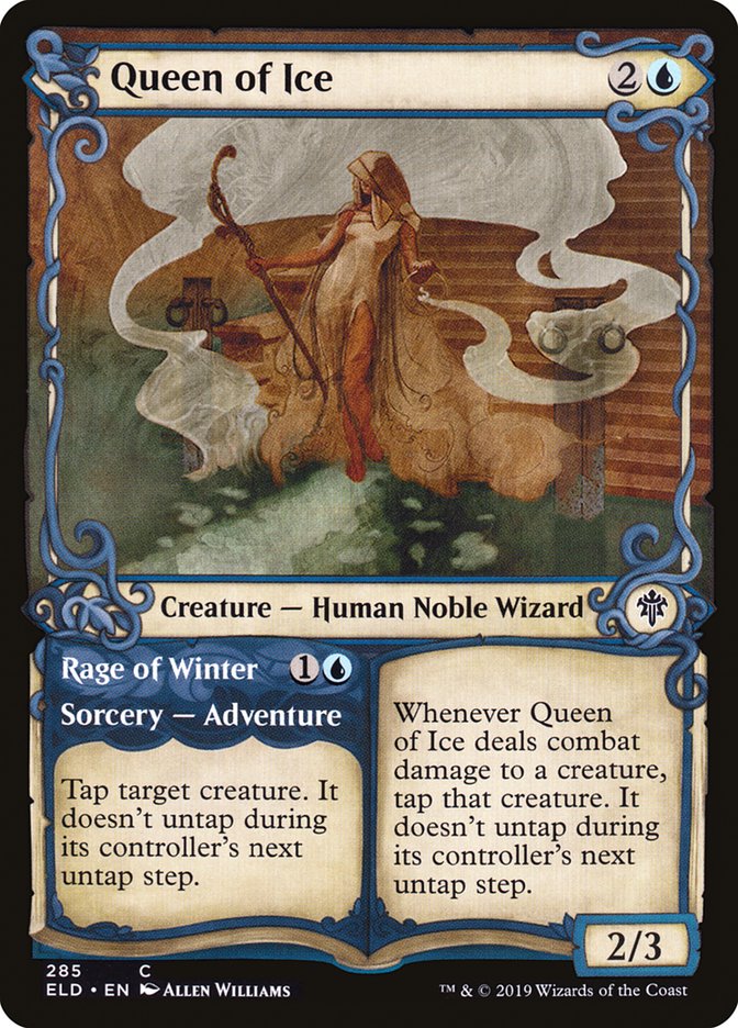 Queen of Ice // Rage of Winter (Showcase) [Throne of Eldraine] (ELD 285)