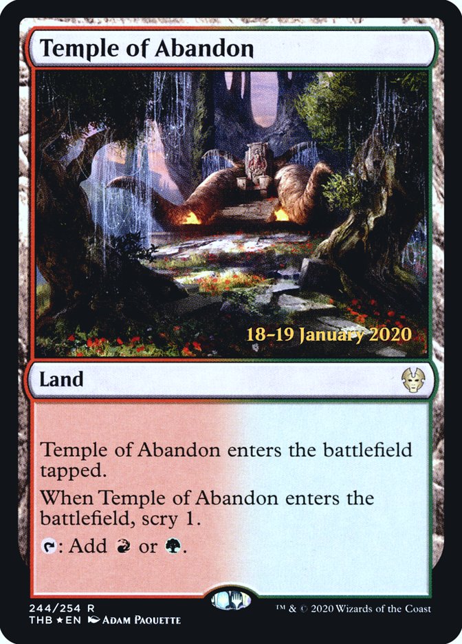 Temple of Abandon [Theros Beyond Death Prerelease Promos] (PTHB 244S)