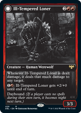 Ill-Tempered Loner // Howlpack Avenger [Innistrad: Double Feature] (DBL 429)