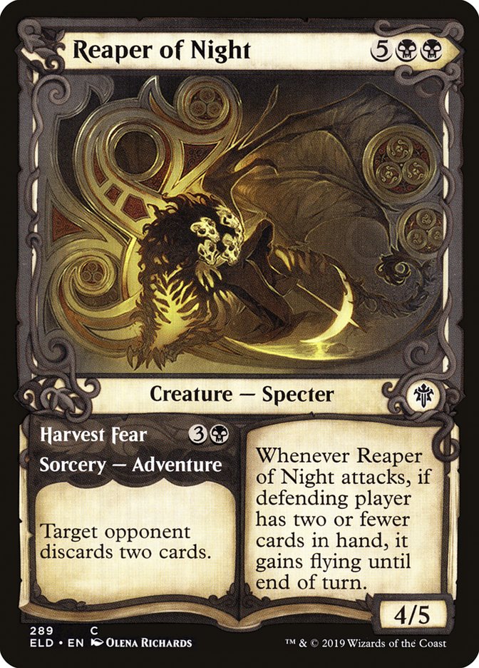Reaper of Night // Harvest Fear (Showcase) [Throne of Eldraine] (ELD 289)