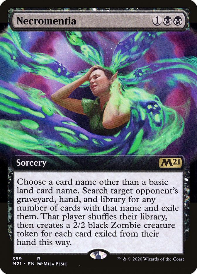 Necromentia (Extended Art) [Core Set 2021] (M21 359)