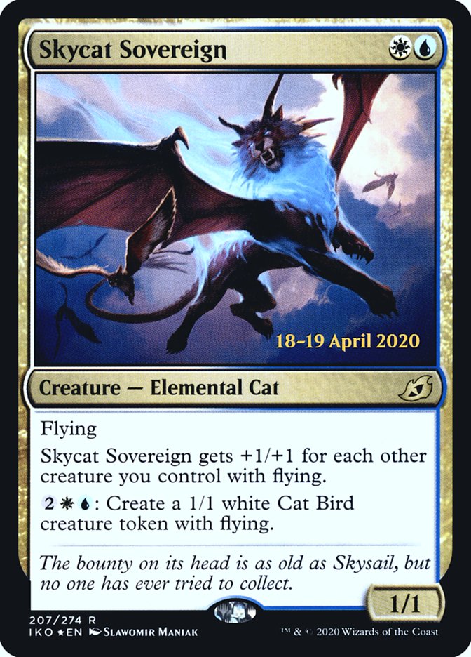 Skycat Sovereign  [Ikoria: Lair of Behemoths Prerelease Promos] (PIKO 207S)