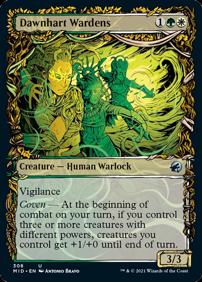 Dawnhart Wardens (Showcase Equinox) [Innistrad: Midnight Hunt] (MID 308)