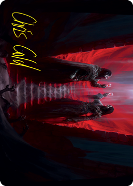 Vampires' Vengeance Art Card (Gold-Stamped Signature) [Innistrad: Crimson Vow Art Series] (AVOW 49)