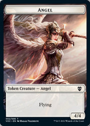 Angel // Clue Double-sided Token [Innistrad: Crimson Vow Commander Tokens] (TVOC 2)