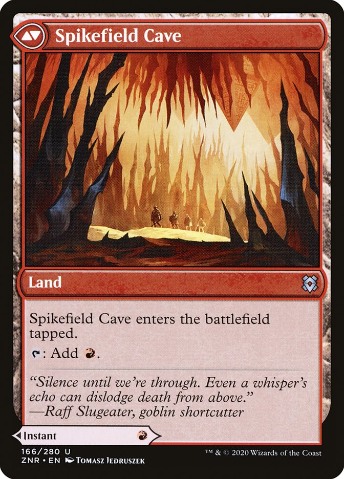 Spikefield Hazard // Spikefield Cave [Zendikar Rising] (ZNR 166)