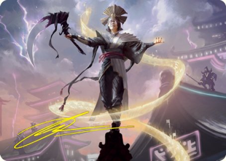 Naomi, Pillar of Order Art Card (Gold-Stamped Signature) [Kamigawa: Neon Dynasty Art Series] (ANEO 35)