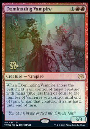 Dominating Vampire [Innistrad: Crimson Vow Prerelease Promos] (PVOW 154)