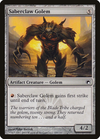 Saberclaw Golem [Scars of Mirrodin] (SOM 200)