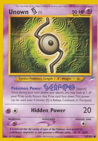 Unown [S] (87/105) [Neo Destiny]
