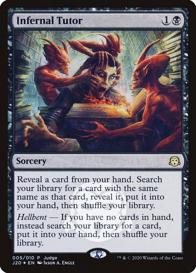 Infernal Tutor [Judge Gift Cards 2020] (J20 5)