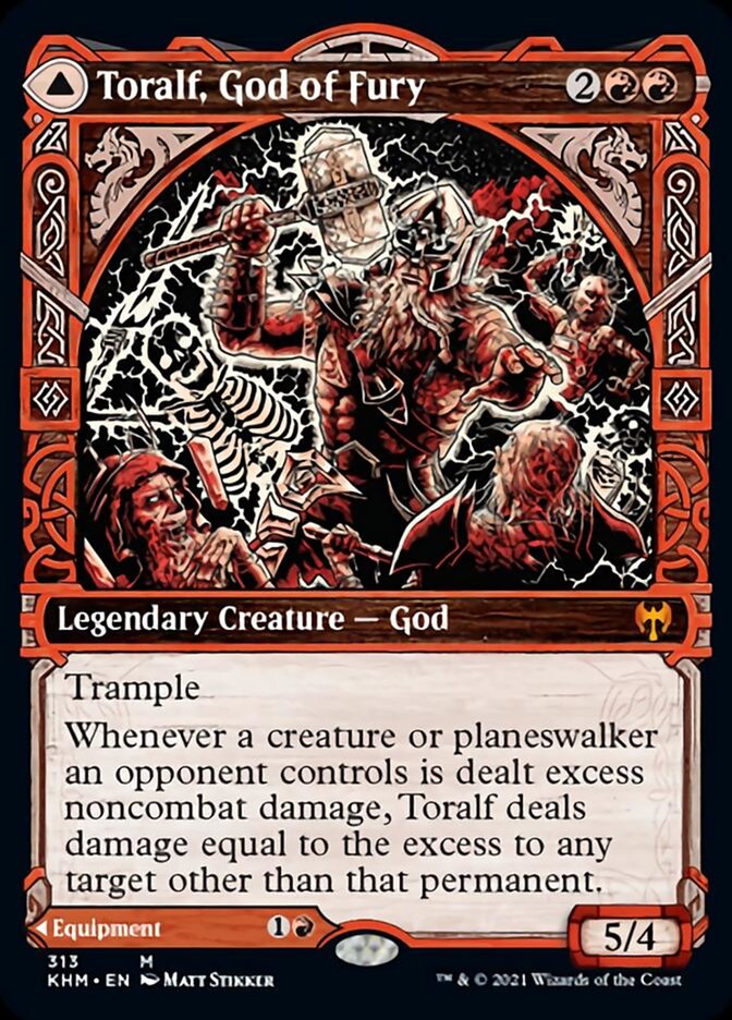 Toralf, God of Fury // Toralf's Hammer (Showcase) [Kaldheim] (KHM 313)