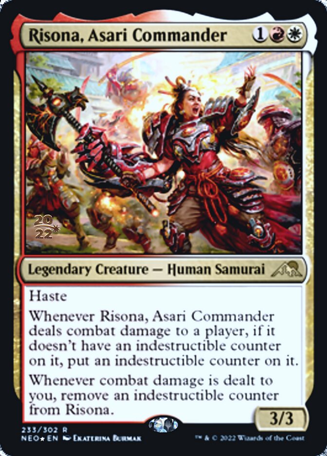 Risona, Asari Commander [Kamigawa: Neon Dynasty Prerelease Promos] (PNEO 233)