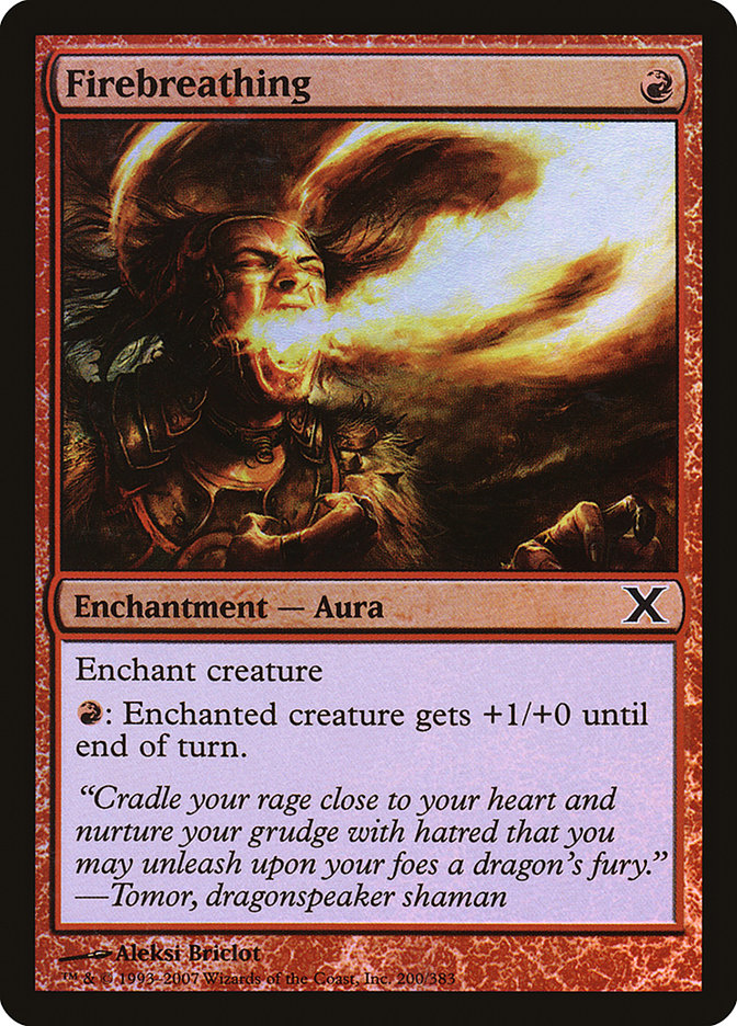 Firebreathing (Premium Foil) [Tenth Edition] (10E 200)