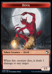Human // Devil Double-sided Token [Innistrad: Midnight Hunt Tokens] (TMID 1)