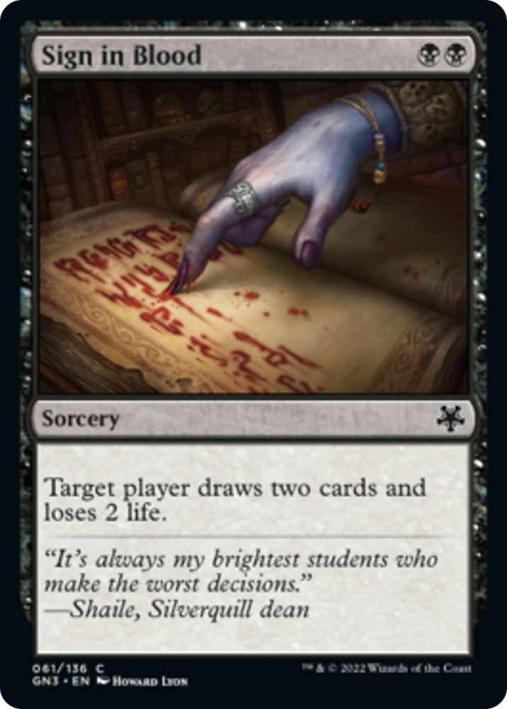 Sign in Blood [Game Night 2022]