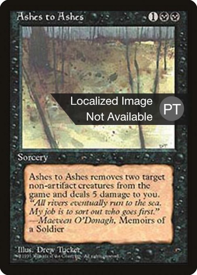 Ashes to Ashes [Fourth Edition Foreign Black Border] (4BB 119)