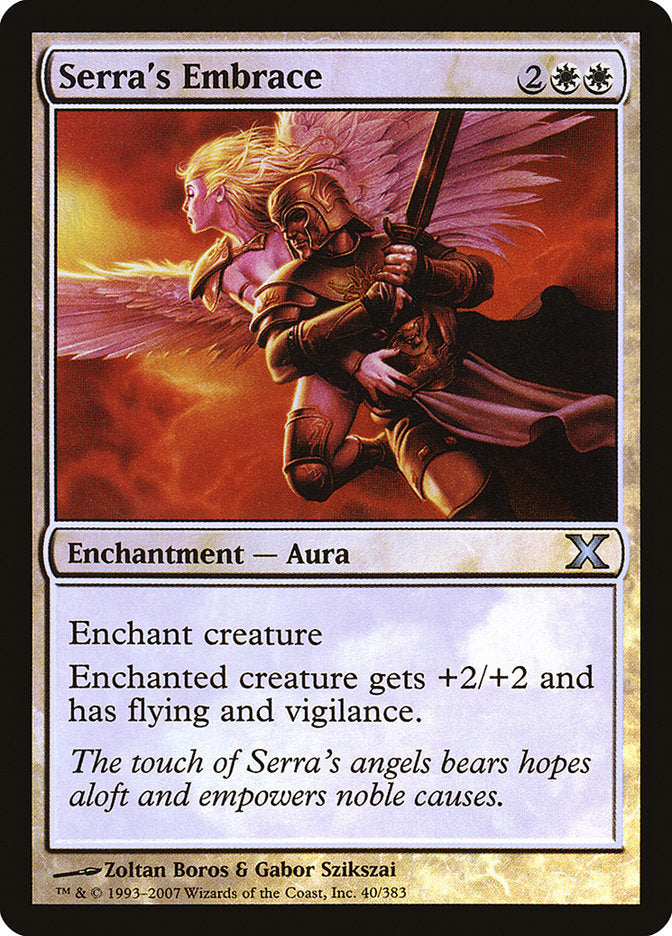 Serra's Embrace (Premium Foil) [Tenth Edition] (10E 40)