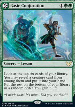 Basic Conjuration (Promo Pack) [Strixhaven: School of Mages Promos] (PSTX 120)