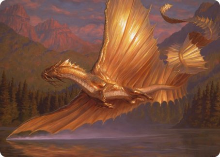 Adult Gold Dragon Art Card [Dungeons & Dragons: Adventures in the Forgotten Realms Art Series] (AAFR 58)