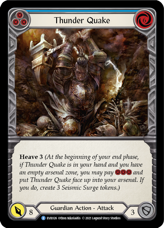 Thunder Quake (Blue) [EVR026] 1st Edition Rainbow Foil