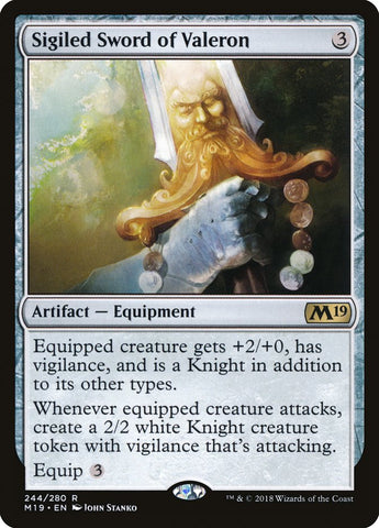 Sigiled Sword of Valeron [Core Set 2019] (M19 244)