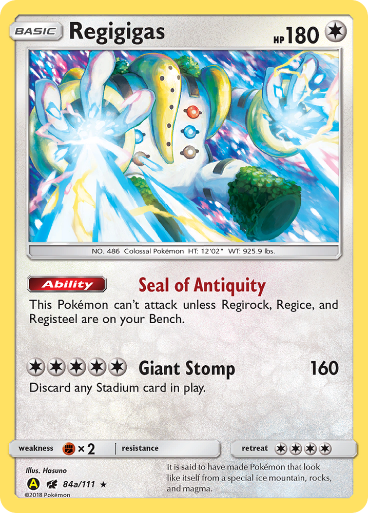 Regigigas (84a/111) [Sun & Moon: Crimson Invasion]