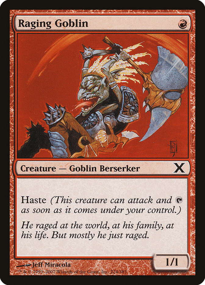 Raging Goblin [Tenth Edition] (10E 224)