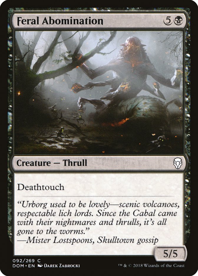 Feral Abomination [Dominaria] (DOM 92)