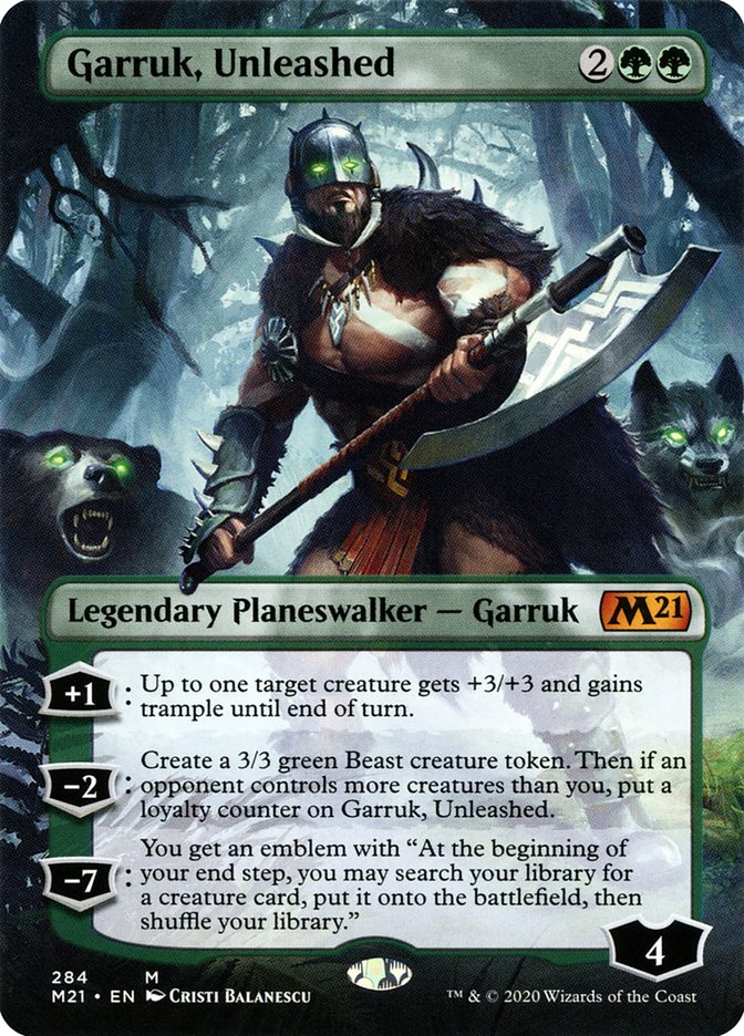 Garruk, Unleashed (Borderless) [Core Set 2021] (M21 284)