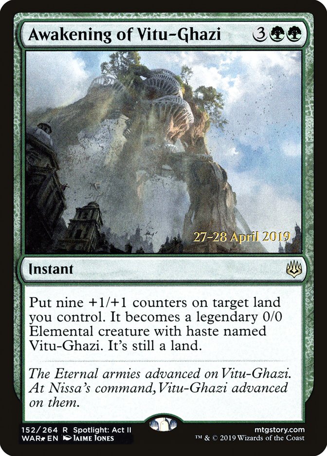 Awakening of Vitu-Ghazi  [War of the Spark Prerelease Promos] (PWAR 152S)
