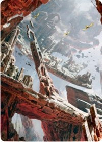 Mountain 3 Art Card [Zendikar Rising Art Series] (AZNR 18)